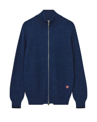 Mos Mosh Gallery, Ian Indigo Zip Cardigan, Indigo Blue