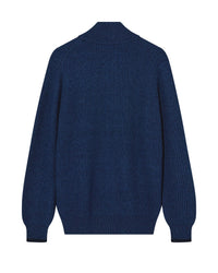 Mos Mosh Gallery, Ian Indigo Zip Cardigan, Indigo Blue