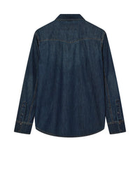 Mos Mosh Gallery, David Snap Denim Shirt, Dark Blue Denim