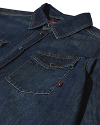 Mos Mosh Gallery, David Snap Denim Shirt, Dark Blue Denim