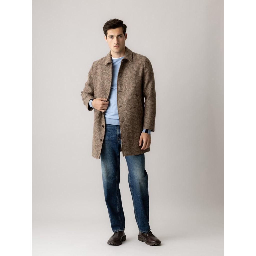 Mos Mosh Gallery, MMGBarkley Tweed Coat, Chocolate Brown Melange-Mos Mosh Gallery-Minlillebutik.dk