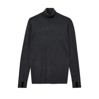Mos Mosh Gallery, MMGAdam Soft Roll Neck Knit, Charcoal Melange