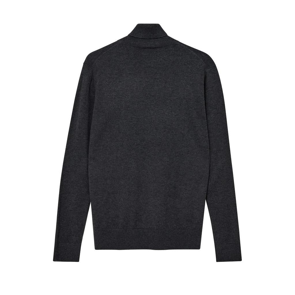 Mos Mosh Gallery, MMGAdam Soft Roll Neck Knit, Charcoal Melange