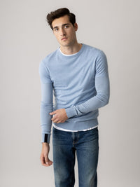Mos Mosh Gallery, Adam Soft Knit, Light Blue Melange