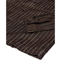 Mos Mosh Gallery, MMGMatteo Brown Stripe Overshirt, Chocolate Brown-Mos Mosh Gallery-Minlillebutik.dk