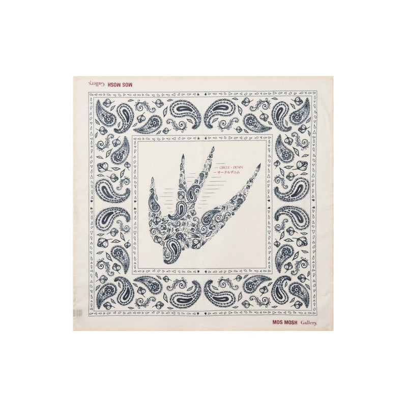 Mos Mosh Gallery, Martin Paisley Neckerchief, Ecru-Mos Mosh Gallery-Minlillebutik.dk