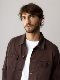 Mos Mosh Gallery, Matteo Soft Overshirt, Black Coffee