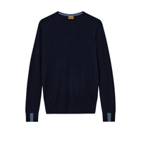 Mos Mosh Gallery, MMGAdam Soft Knit, Navy-Mos Mosh Gallery-Minlillebutik.dk