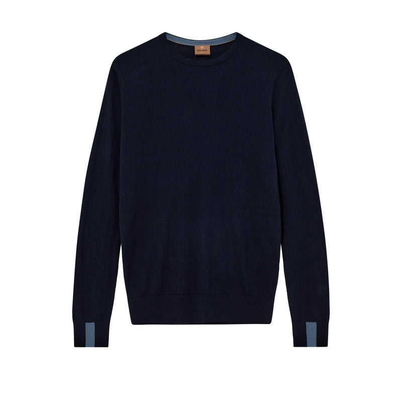 Mos Mosh Gallery, MMGAdam Soft Knit, Navy-Mos Mosh Gallery-Minlillebutik.dk