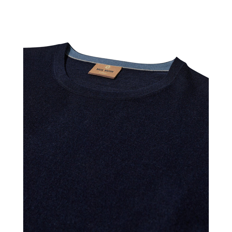 Mos Mosh Gallery, MMGAdam Soft Knit, Navy-Mos Mosh Gallery-Minlillebutik.dk