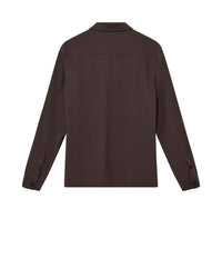 Mos Mosh Gallery, Birk Traver Overshirt, Chocolate Brown