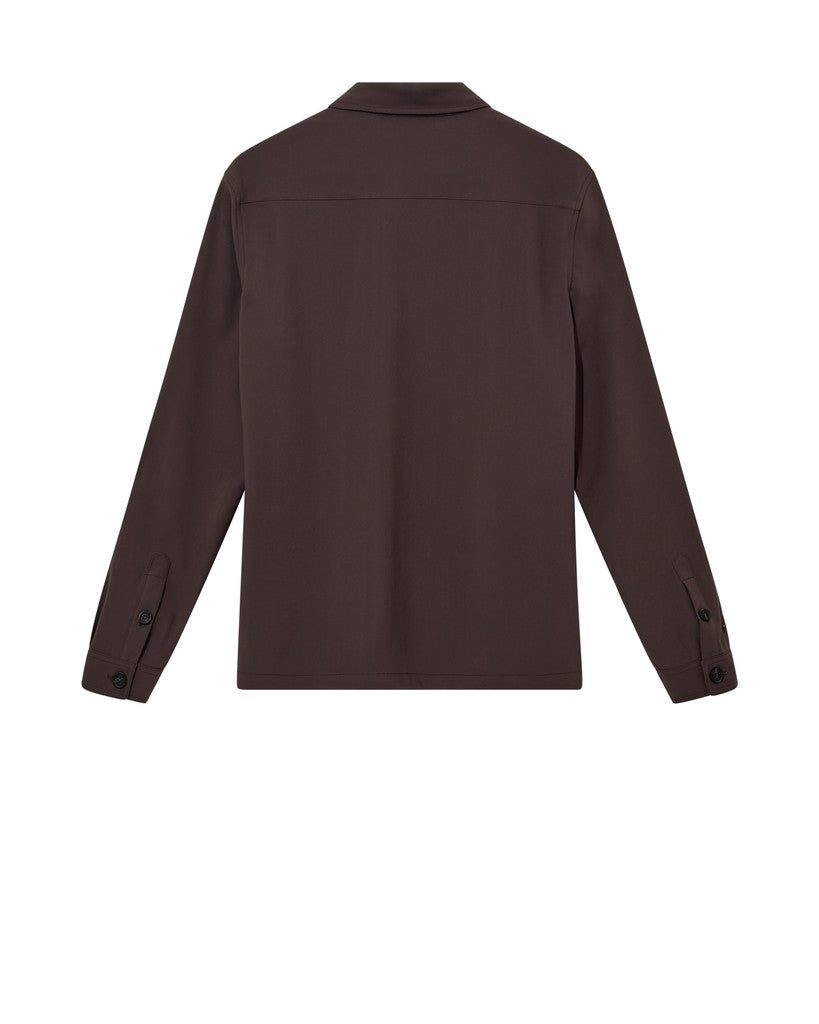 Mos Mosh Gallery, Birk Traver Overshirt, Chocolate Brown