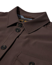 Mos Mosh Gallery, Birk Traver Overshirt, Chocolate Brown