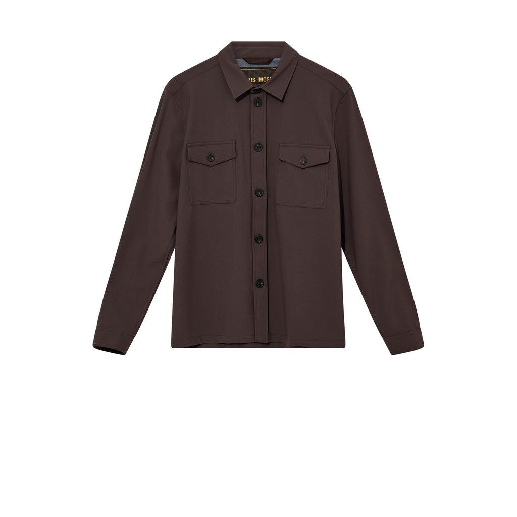 Mos Mosh Gallery, MMGBirk Traver Overshirt, Chocolate Brown