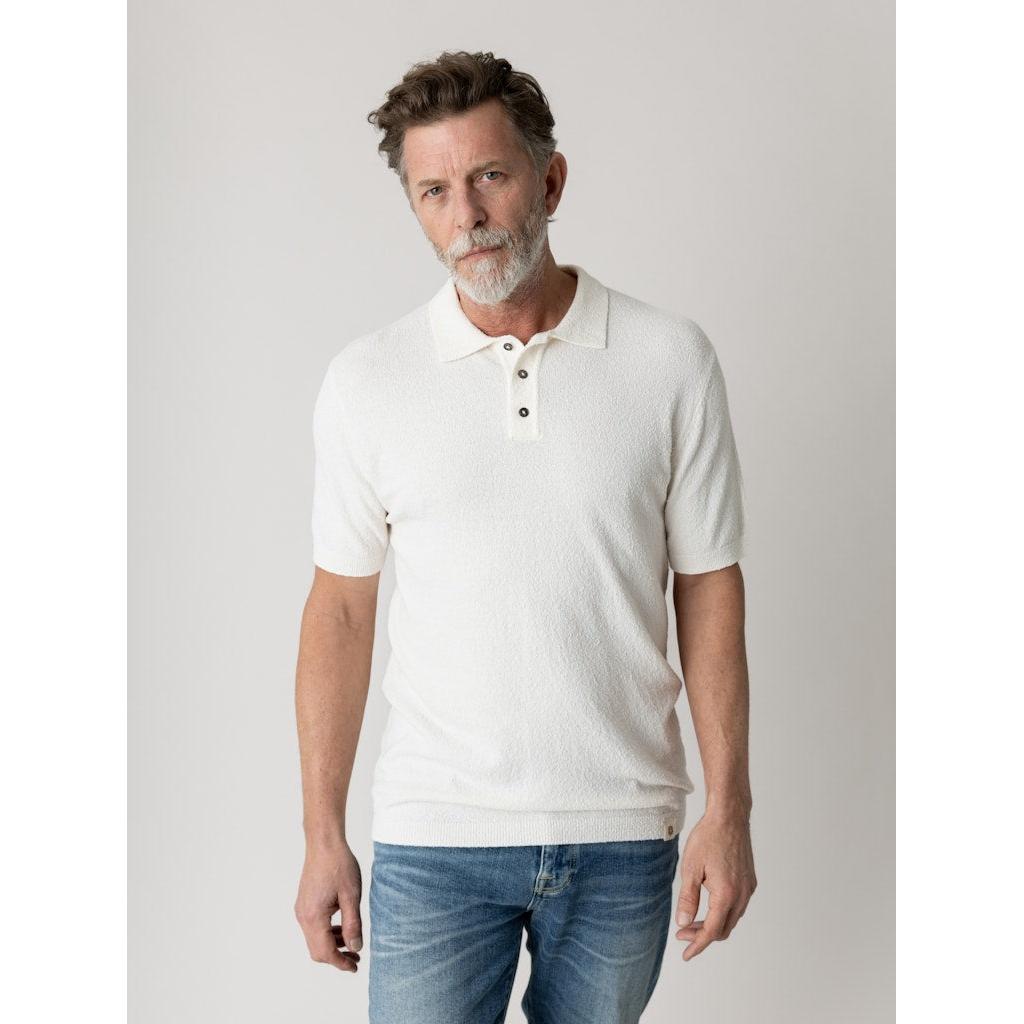 Mos Mosh Gallery, Kyle Bouclé SS Polo, Ecru