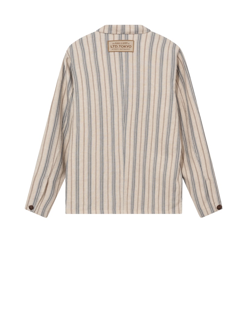 Mos Mosh Gallery, Mapham Stripe Jacket, Ecru