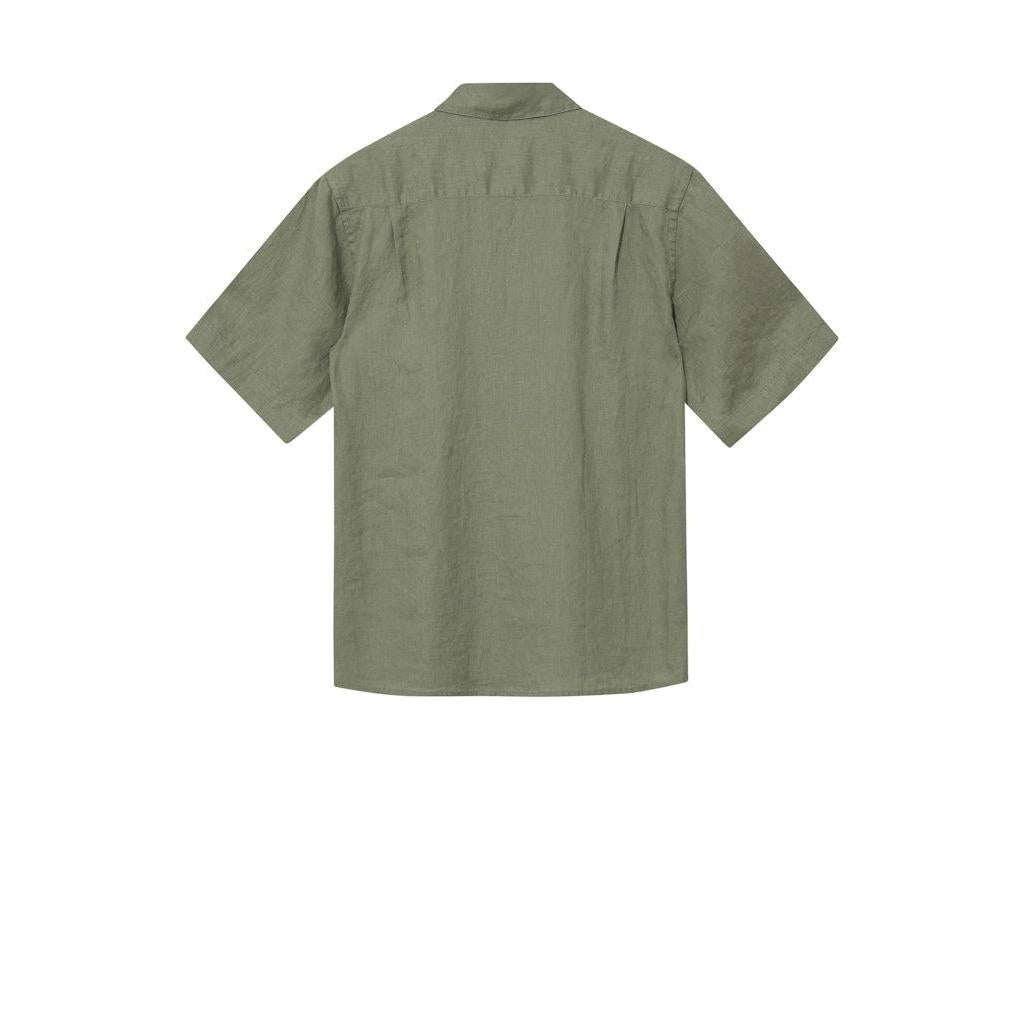 Mos Mosh Gallery, Theo Linen SS Shirt, Watercress-Mos Mosh Gallery-Minlillebutik.dk