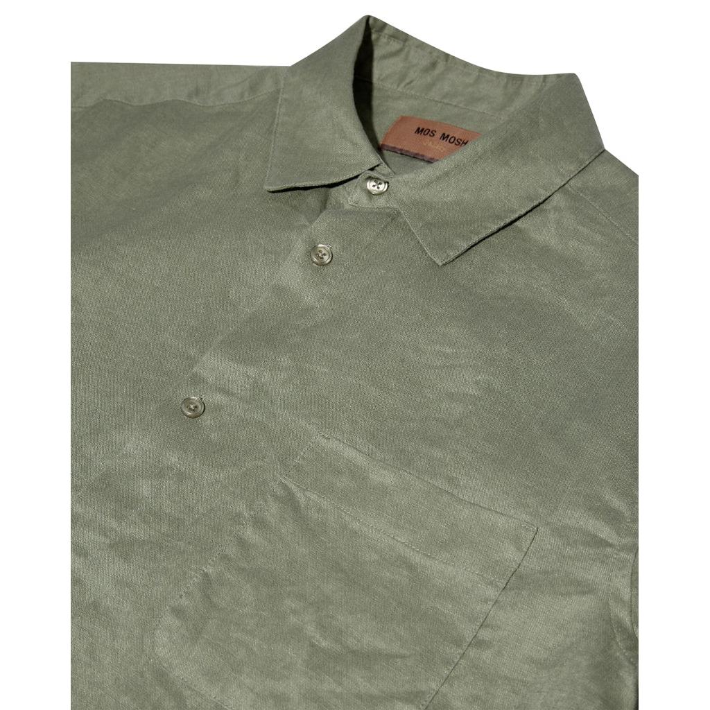 Mos Mosh Gallery, Theo Linen SS Shirt, Watercress-Mos Mosh Gallery-Minlillebutik.dk