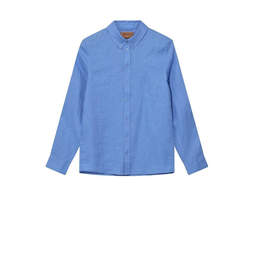 Mos Mosh Gallery, Theo Linen Shirt, Silver Lake Blue-Mos Mosh Gallery-Minlillebutik.dk