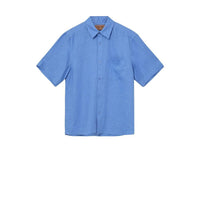 Mos Mosh Gallery, Theo Linen SS Shirt, Silver Lake Blue-Mos Mosh Gallery-Minlillebutik.dk