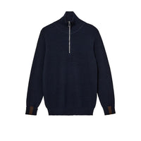 Mos Mosh Gallery, Porter Quarter-Zip Knit, Navy-Mos Mosh Gallery-Minlillebutik.dk