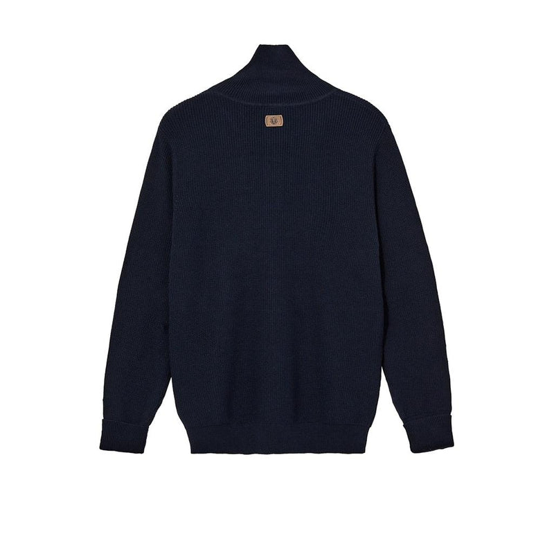 Mos Mosh Gallery, Porter Quarter-Zip Knit, Navy-Mos Mosh Gallery-Minlillebutik.dk