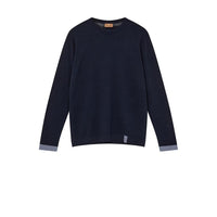 Mos Mosh Gallery, Justin Crew Neck Knit, Navy-Mos Mosh Gallery-Minlillebutik.dk