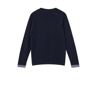 Mos Mosh Gallery, Justin Crew Neck Knit, Navy-Mos Mosh Gallery-Minlillebutik.dk