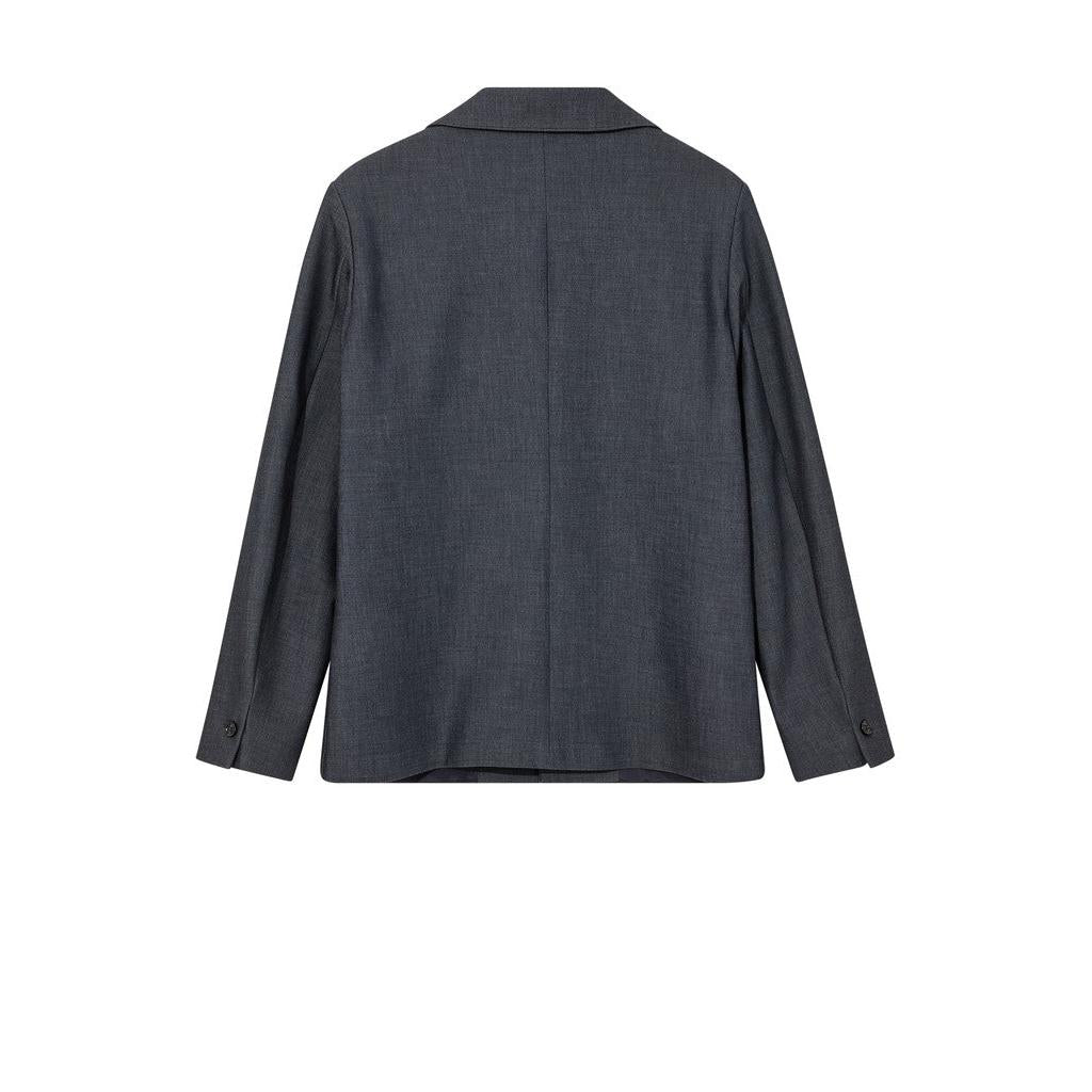 Mos Mosh Gallery Jacob Deflex Overshirt – Navy og Chocolate Brown
