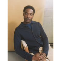 Mos Mosh Gallery, Conway Knit Jacket, Navy-Mos Mosh Gallery-Minlillebutik.dk