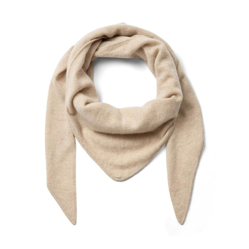 Mos Mosh, MMEnata Cashmere Knit Scarf Tan-Mos Mosh-Minlillebutik.dk