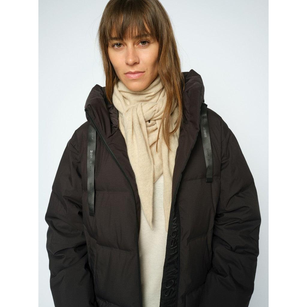Mos Mosh, MMEnata Cashmere Knit Scarf Tan-Mos Mosh-Minlillebutik.dk