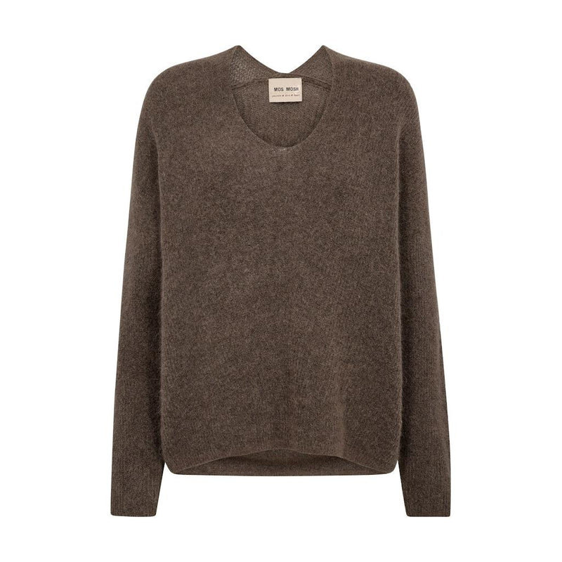 Mos Mosh, Thora V-Neck Knit, Falcon-Mos Mosh-Minlillebutik.dk