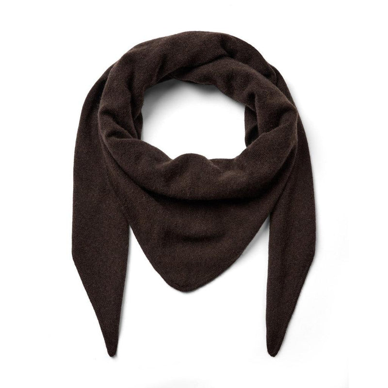 Mos Mosh, MMEnata Cashmere Knit Scarf Brun-Mos Mosh-Minlillebutik.dk