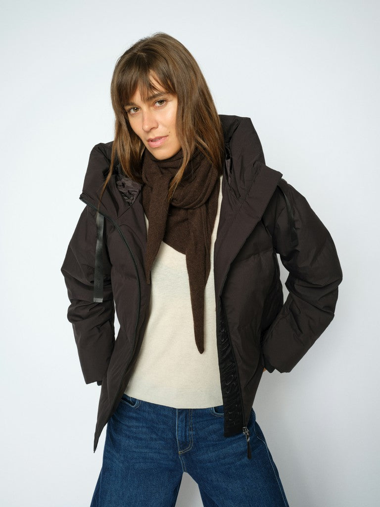 Mos Mosh, MMEnata Cashmere Knit Scarf Brun