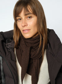 Mos Mosh, MMEnata Cashmere Knit Scarf Brun