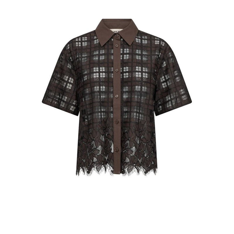 Mos Mosh, MMLia Checko SS Lace Shirt, Delicioso-Mos Mosh-Minlillebutik.dk
