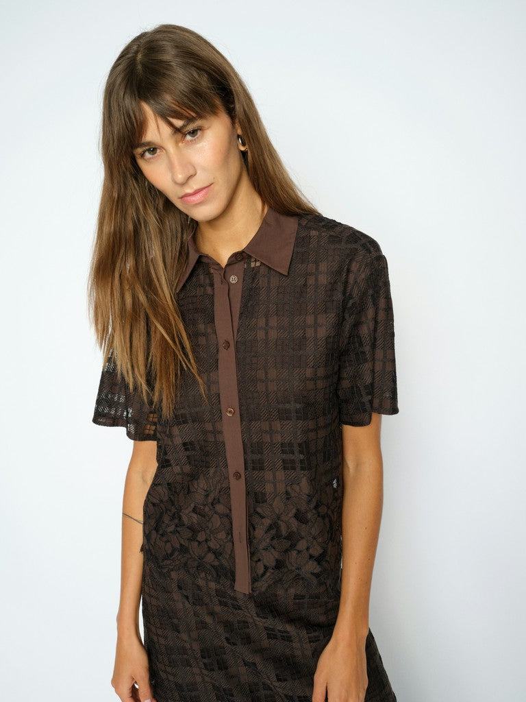 Mos Mosh, MMLia Checko SS Lace Shirt, Delicioso