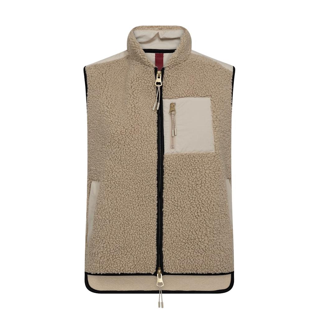 Mos Mosh, Rowe Eli Teddy Vest, Feather Grey