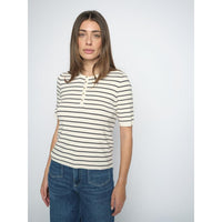 Mos Mosh, MMAliz Caliz Stripe SS Knit, India ink-Mos Mosh-Minlillebutik.dk