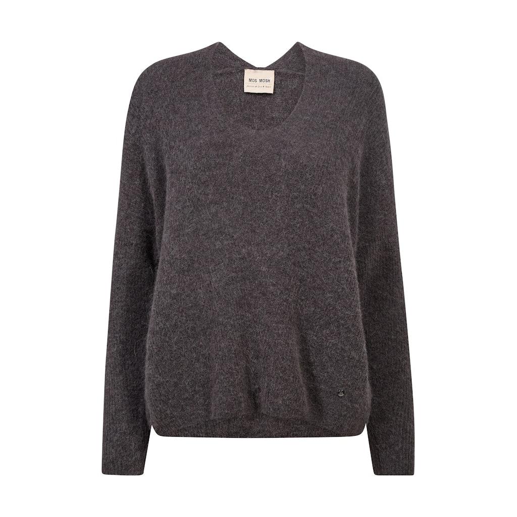 Mos Mosh, Thora V-Neck Knit, Subterranean