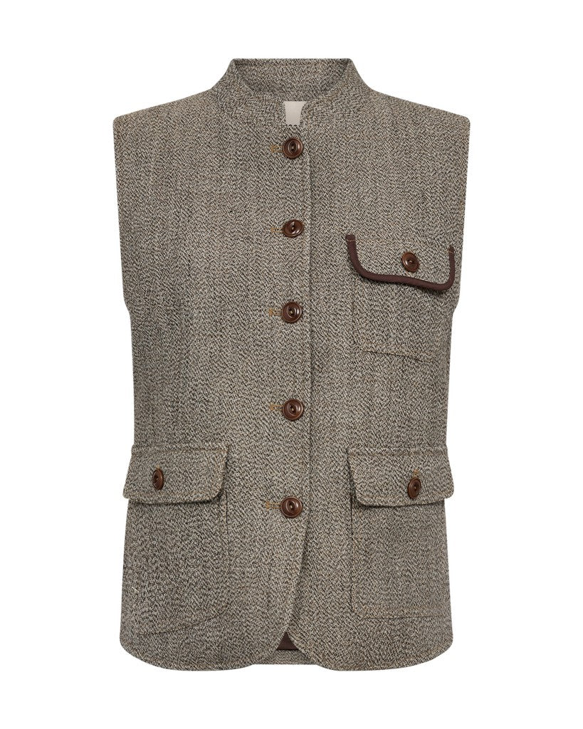 Mos Mosh, Abigail Utah Vest, Dark Camel