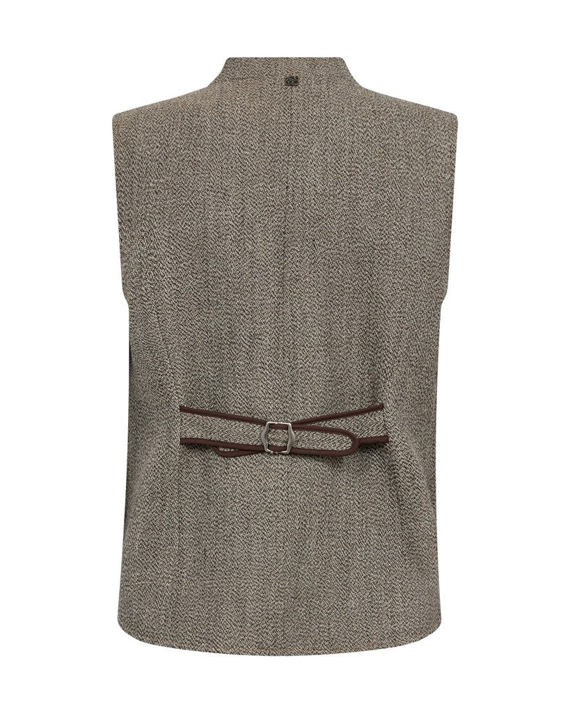 Mos Mosh, Abigail Utah Vest, Dark Camel