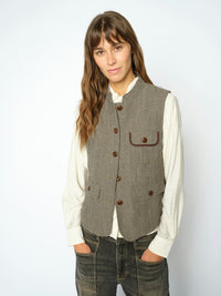 Mos Mosh, Abigail Utah Vest, Dark Camel
