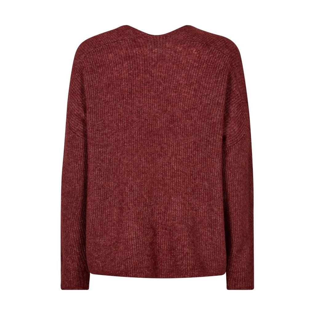 Mos Mosh Thora V-Neck Knit, Russet Brown