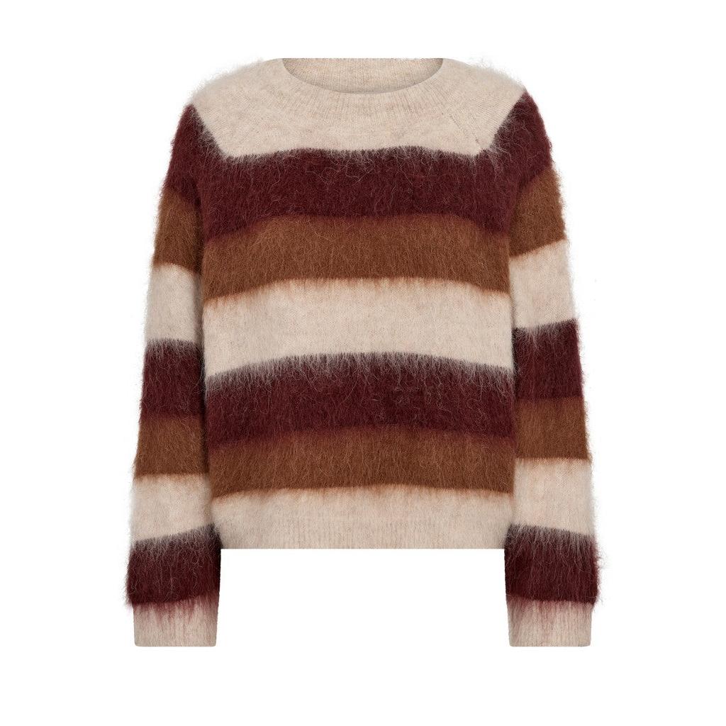 Mos Mosh Suvi Stripe Knit – Russet Brown