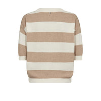 Mos Mosh, MMPinna Stripe SS Knit, Doeskin-Mos Mosh-Minlillebutik.dk