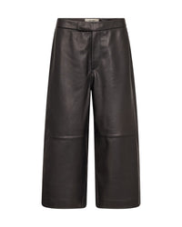 Mos Mosh, Leyanna Long Leather Shorts, Black