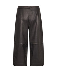 Mos Mosh, Leyanna Long Leather Shorts, Black