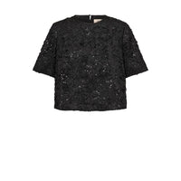 Mos Mosh, Reya Sequins Back Top, Black-Mos Mosh-Minlillebutik.dk